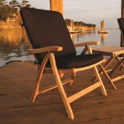Royal Teak Estate Reclining Folding Armchair -Patio Furniture Store Estate Chairs Edited 19644.1683576836