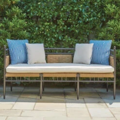 Lloyd Flanders Vinyl Wicker Low Country Woven Garden Bench 7 Lloyd Flanders Vinyl Wicker Low Country Woven Garden Bench -Patio Furniture Store Garden Bench with pad 50900.1675284650