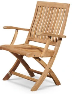 HiTeak Folding 3-Piece Round Bistro Set