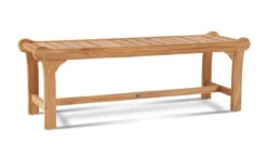 HiTeak Park Backless Bench