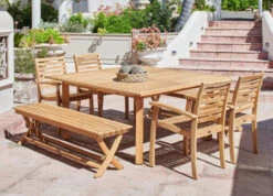 HiTeak Hamilton7-Piece Square Table Dining Set 6 HiTeak Hamilton7-Piece Square Table Dining Set -Patio Furniture Store HLS HA 7 28691.1678218219