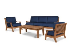 HiTeak Sonoma 4-Piece Seating Set -Patio Furniture Store HLS SO AB navy 15796.1666811025