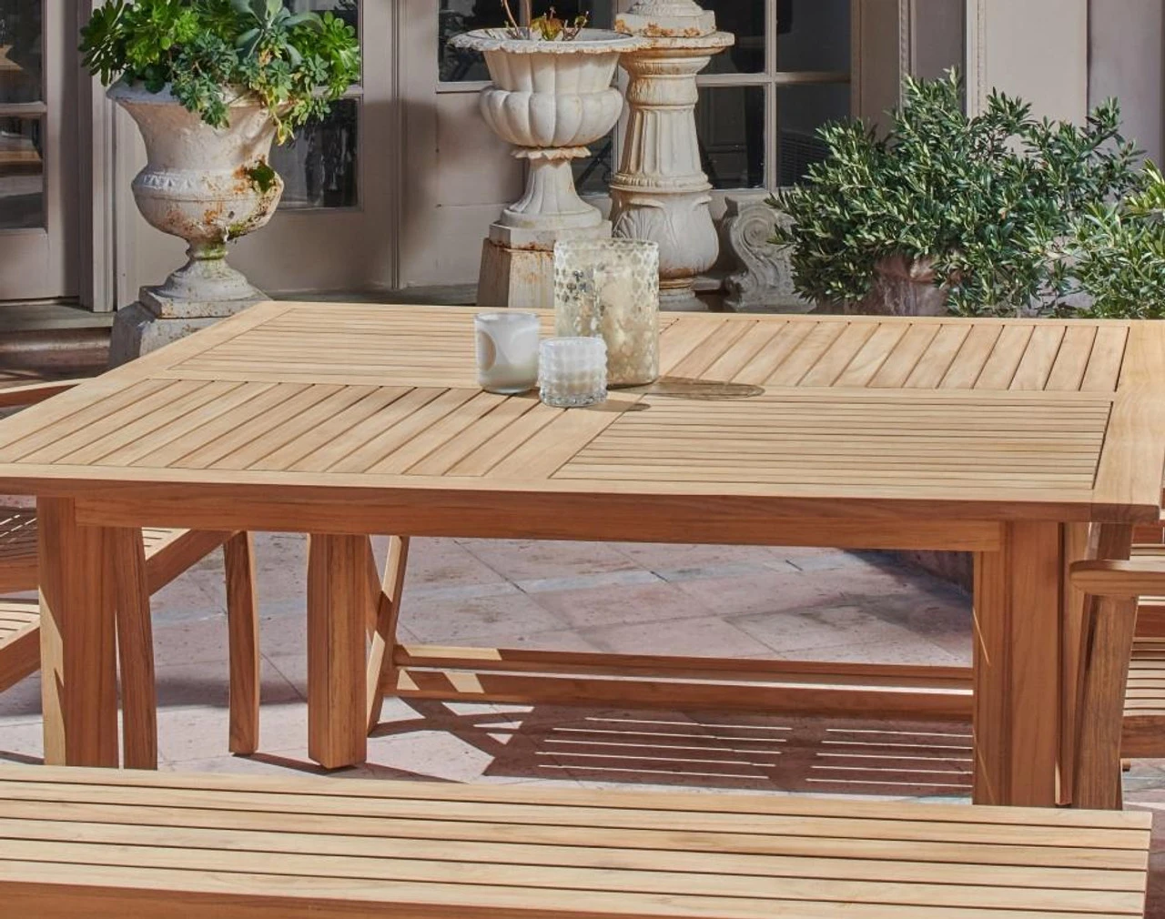 HiTeak Hamilton7-Piece Square Table Dining Set 4 HiTeak Hamilton7-Piece Square Table Dining Set - Image 4