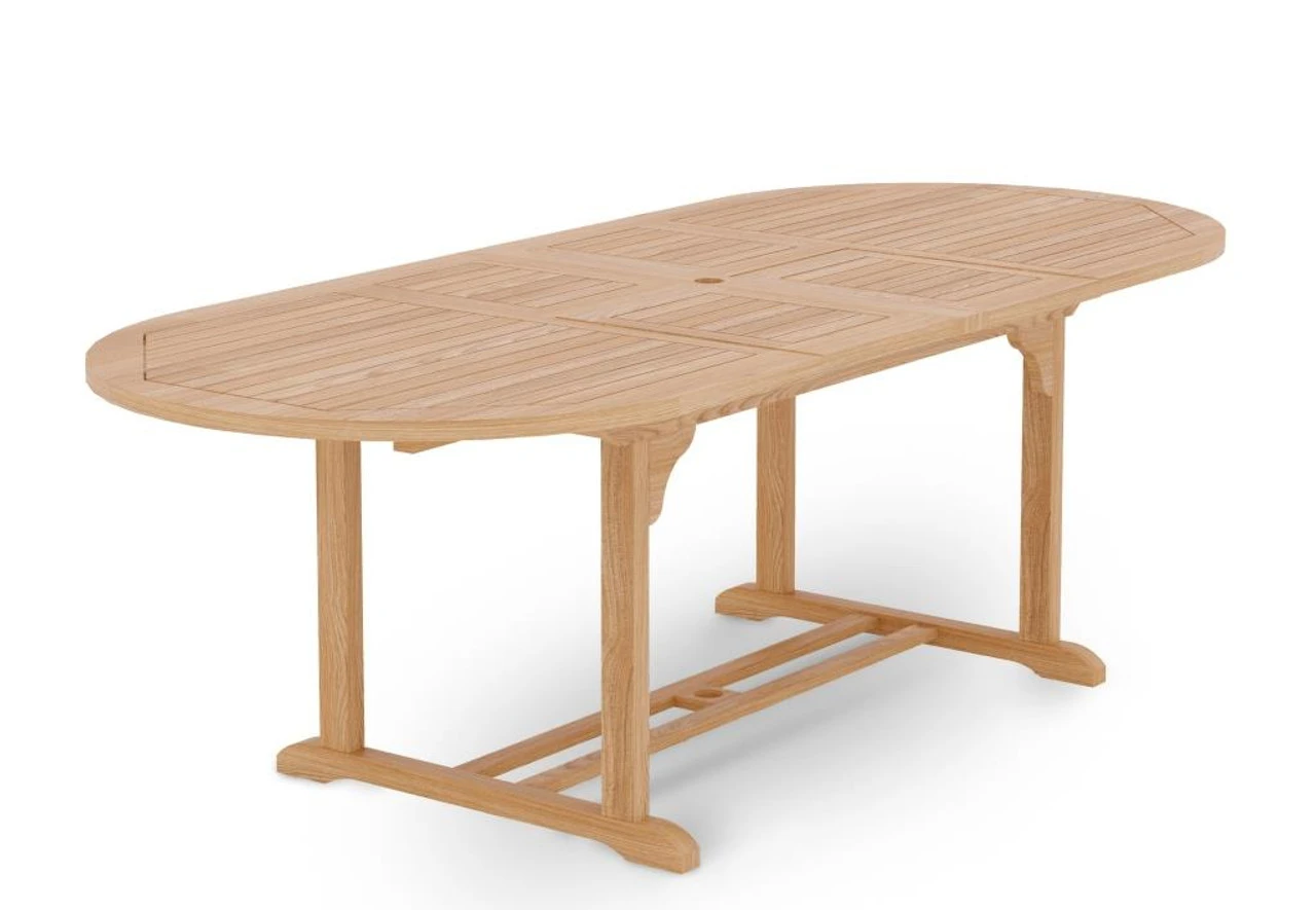 HiTeak 67" Or 94" Oval Double Extendable Table 2 HiTeak 67" Or 94" Oval Double Extendable Table - Image 2