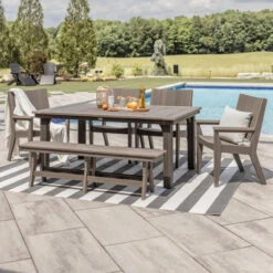Berlin Gardens Harbor Mayhew 6 Seat Dining Set -Patio Furniture Store Homestead Table 44 x 72 Coastal Gray4 edited 59285.1673402448