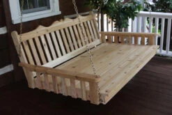 Royal English Cedar Garden Swing Bed (4', 5' Or 6') -Patio Furniture Store Item 463C 6 Royal English Swingbed Unfinished 88608.1681136320