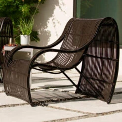 Woodard Loft Woven Wicker Large Lounge Chair