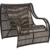 Woodard Loft Woven Wicker Mixed Lounge Chair & Ottoman Set