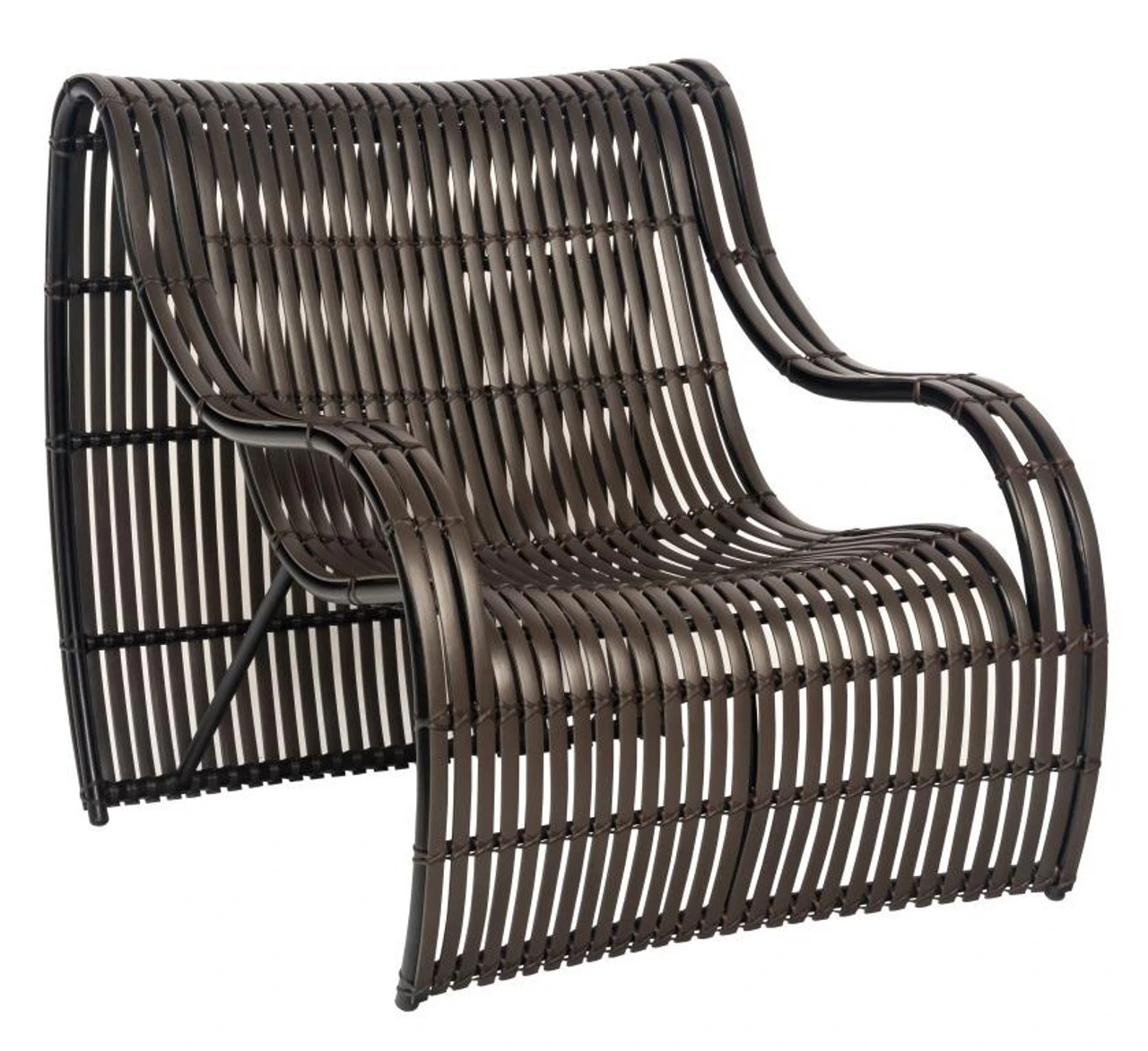 Woodard Loft Woven Wicker Mixed Lounge Chair & Ottoman Set 1 Woodard Loft Woven Wicker Mixed Lounge Chair & Ottoman Set