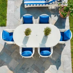 Lloyd Flanders Heirloom Universal 6-Seat Wicker Dining Set 7 Lloyd Flanders Heirloom Universal 6-Seat Wicker Dining Set -Patio Furniture Store Loom Dining8007 ivory H 23 edited 54717.1699040337