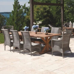 Lloyd Flanders Universal 8-Seat Wicker Dining Set -Patio Furniture Store Loom Teak LoomMiscGroup copy big set edited 03114.1699049583
