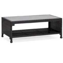 Woodard Lorenzo Wicker 45" Cocktail Table By Alexa Hampton