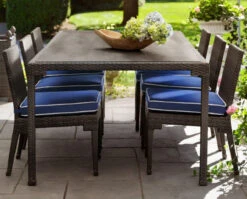 Woodard Lorenzo Wicker 6-Seat Dining Set By Alexa Hampton