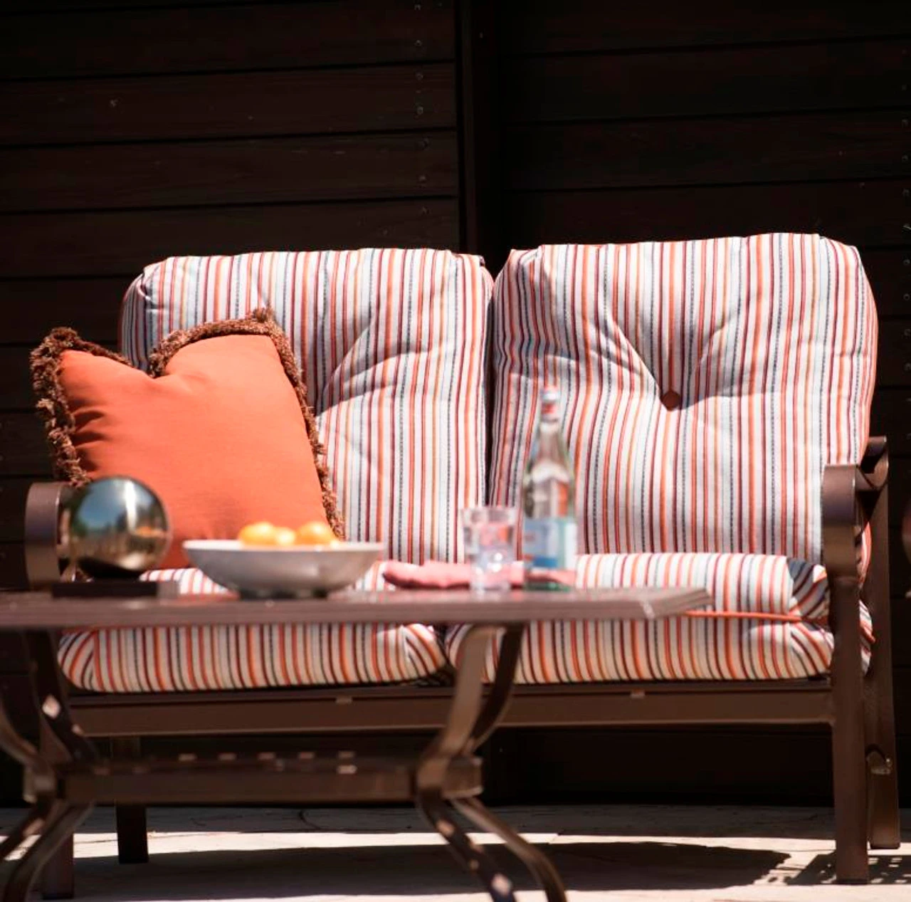 Woodard Aluminum Belden Love Seat 3 Woodard Aluminum Belden Love Seat - Image 3