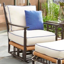 Lloyd Flanders Vinyl Wicker Low Country Lounge Chair Glider -Patio Furniture Store Low Country glider lounge chair 73348.1675204249