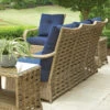 Lloyd Flanders Vinyl Wicker Magnolia Sofa