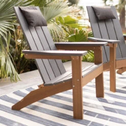 Berlin Gardens Resin Mayhew Adirondack Chair 9 Berlin Gardens Resin Mayhew Adirondack Chair -Patio Furniture Store Mayhew Adirondack Chair in Smoke Gray on Antique Mahogany 82227.1695677713