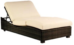 Whitecraft By Woodard Montecito Wicker Double Chaise Lounge Chair