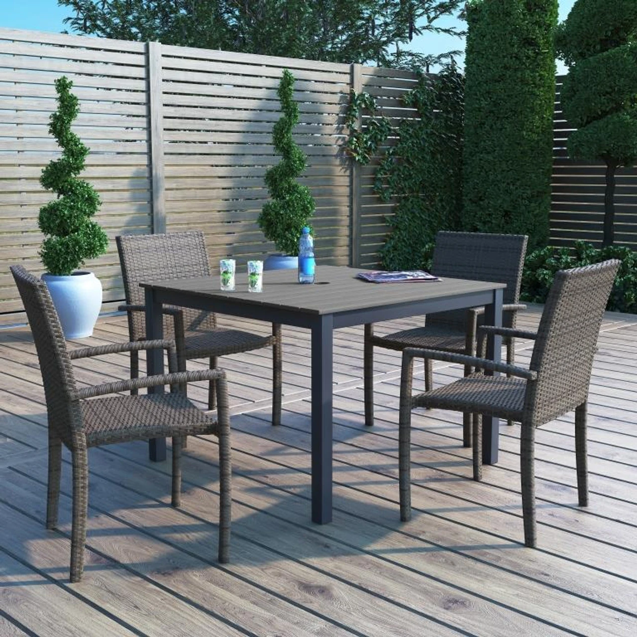 Forever Patio Ravello 41" Square 5 Piece Dining Set 4 Forever Patio Ravello 41" Square 5 Piece Dining Set - Image 4