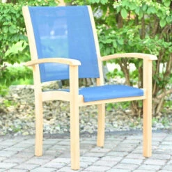 Three Birds Riviera Teak Stacking Arm Chair - Set Of 2 -Patio Furniture Store NC 90egJ Edited 28979.1672421109