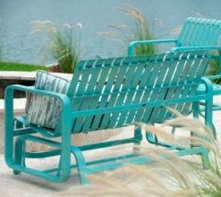 Woodard Aluminum Colfax Loveseat Glider