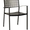 Woodard Wrought Iron New Century Dining Arm Chair - Stackable