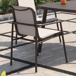 Oxford Garden Orso Sling Side Chair 4 Seat Dining Set - Carbon Finish - July 4th Sale - Good 'til The 8th! -Patio Furniture Store ORCH S.S001 PC.C2 armchair back 88878.1666793752.1280.1280 83737.1667494666.1280.1280 42373.1667504958