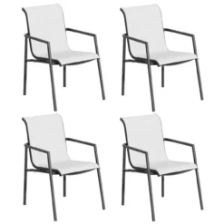 Oxford Garden Orso Sling Side Chair 4 Seat Dining Set - Carbon Finish - July 4th Sale - Good 'til The 8th! -Patio Furniture Store ORCH S.S001 PC.C4 edited 50837.1667494666.1280.1280 82428.1667505409