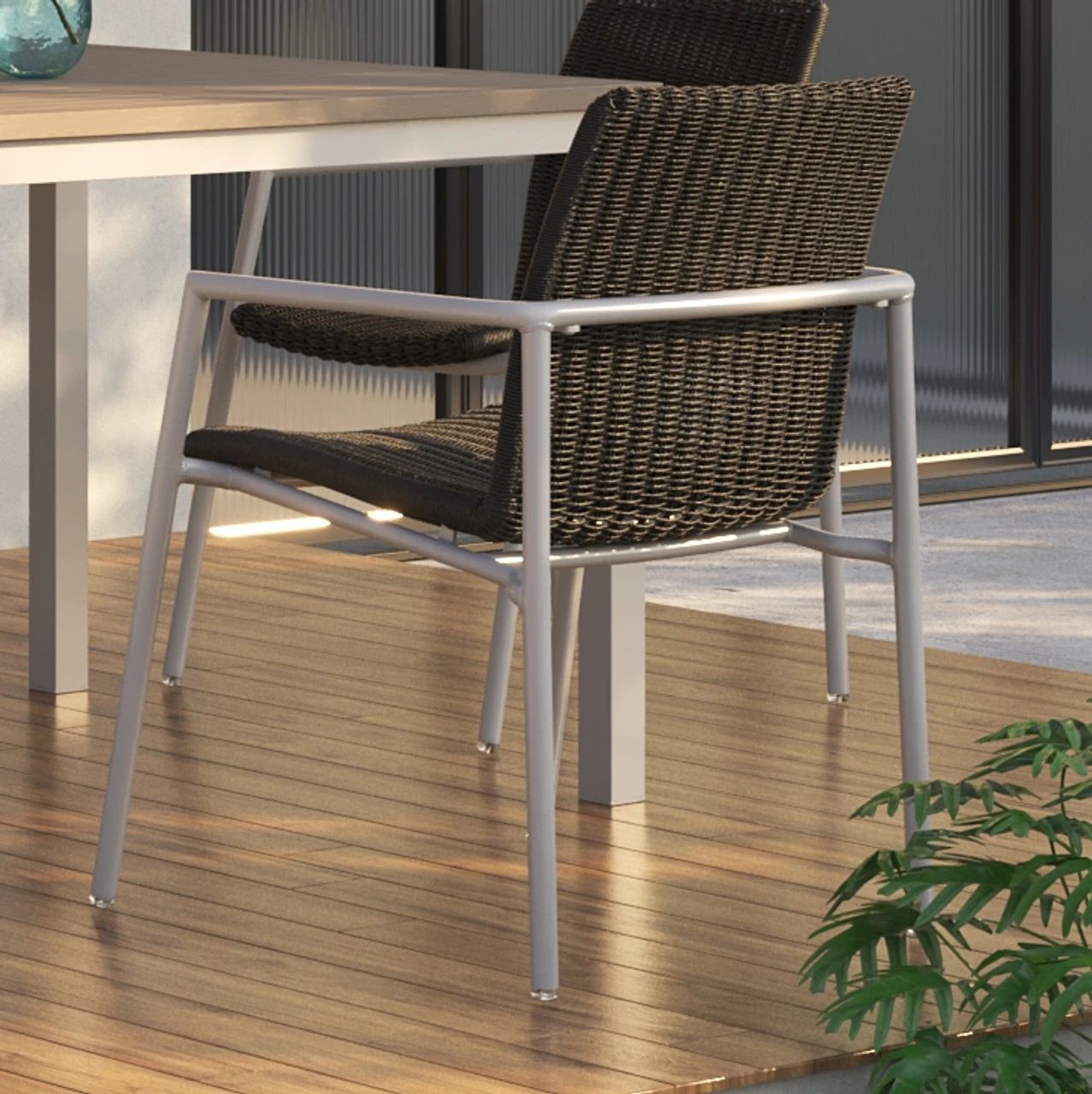 Oxford Garden Orso Wicker Arm Chair - Shadow Wicker (Set Of 2) - July 4th Sale - Good 'til The 8th! 2 Oxford Garden Orso Wicker Arm Chair - Shadow Wicker (Set Of 2) - July 4th Sale - Good 'til The 8th! - Image 2