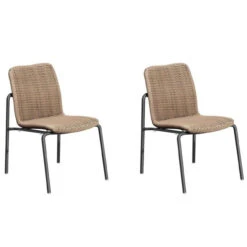 Oxford Garden Orso Wicker Side Chair - Sand Wicker (Set Of 2) - July 4th Sale - Good 'til The 8th!
