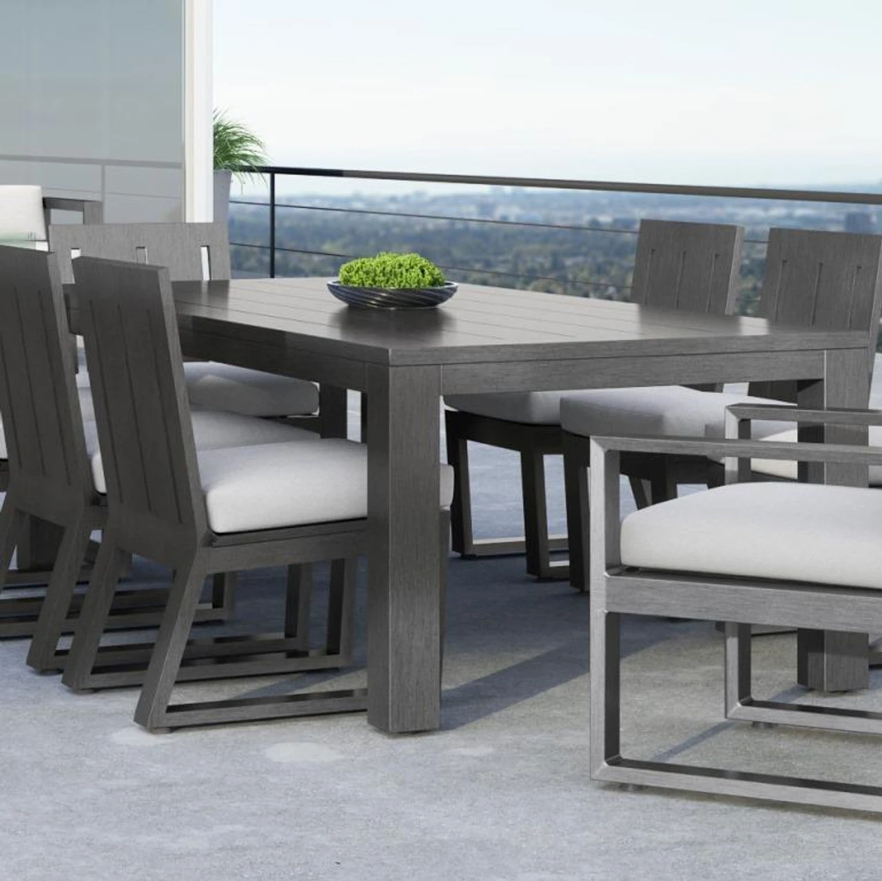 Sunset West Redondo 90" Rectangular Umbrella Dining Table 4 Sunset West Redondo 90" Rectangular Umbrella Dining Table - Image 4