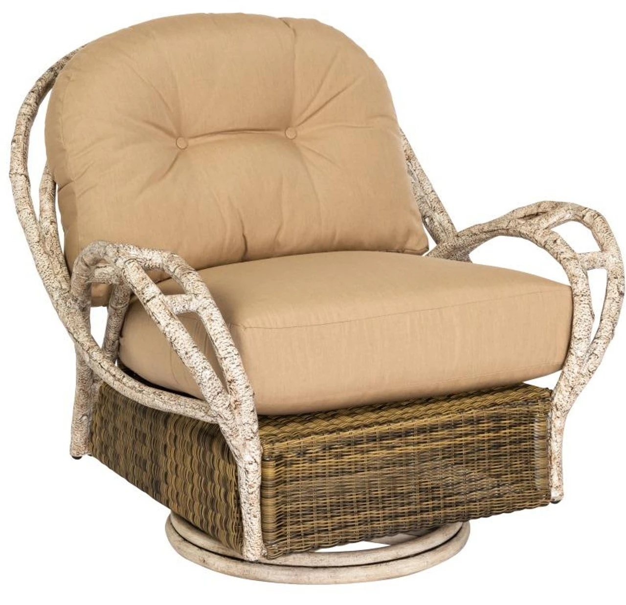 Whitecraft By Woodard River Run Wicker Swivel Lounge 2 Whitecraft By Woodard River Run Wicker Swivel Lounge - Image 2