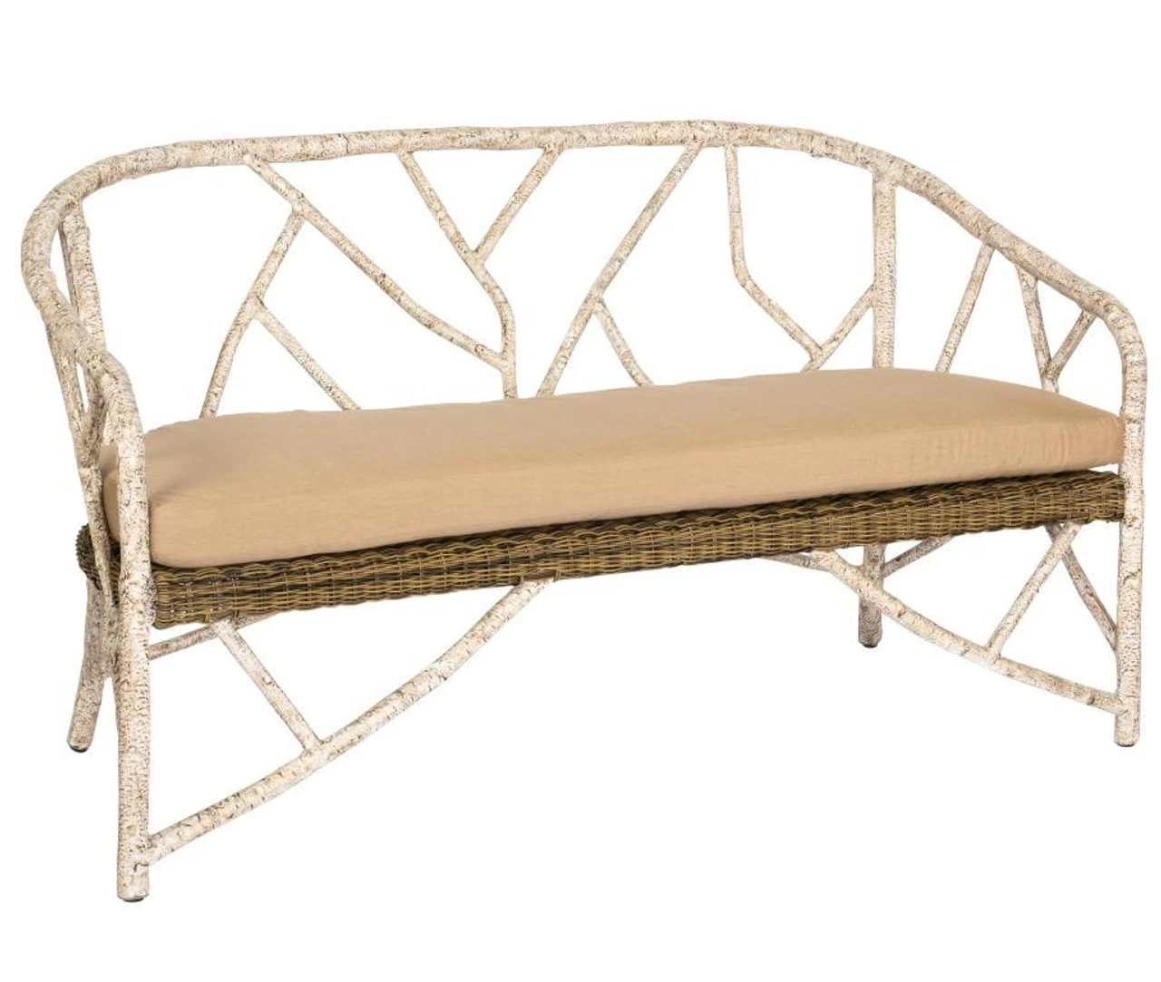 Whitecraft By Woodard River Run Wicker Faux Bois Loveseat 1 Whitecraft By Woodard River Run Wicker Faux Bois Loveseat