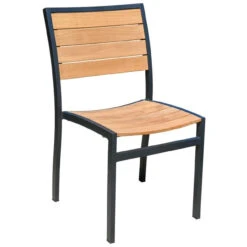 Three Birds SoHo Teak Stacking Side Chair -Patio Furniture Store SH06 BL edited 36322.1696352852
