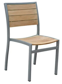 Three Birds SoHo Teak Stacking Side Chair -Patio Furniture Store SH06 SILVER edited 18164.1696352852