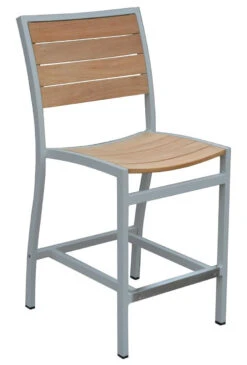Three Birds SoHo Teak Counter Height Side Chair - Set Of 2 -Patio Furniture Store SH10 silver edited 73838.1696350024