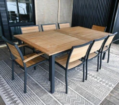 Three Birds SoHo Teak 115" Rectangle Extension Table