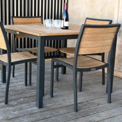 Three Birds SoHo Teak 42" Square Dining Table 6 Three Birds SoHo Teak 42" Square Dining Table -Patio Furniture Store SH42 BW Table Edited 22704.1696438600
