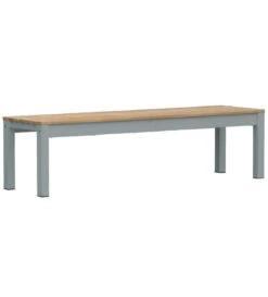 Three Birds SoHo Teak & Aluminum 65" Backless Bench -Patio Furniture Store SH65S Cutout edited 58463.1696281690