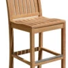 Three Birds St. Lucia Teak Bar Side Chair