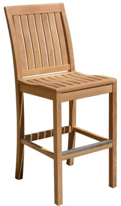 Three Birds St. Lucia Teak Bar Side Chair