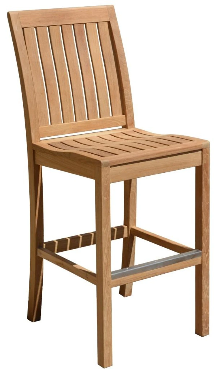 Three Birds St. Lucia Teak Bar Side Chair 1 Three Birds St. Lucia Teak Bar Side Chair