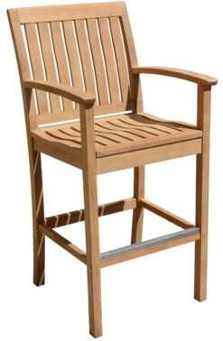 Three Birds St. Lucia Teak Bar Armchair