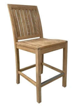 Three Birds St. Lucia Teak Counter Side Chair