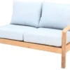 Three Birds St. Lucia Teak Sectional Right Side Facing Loveseat