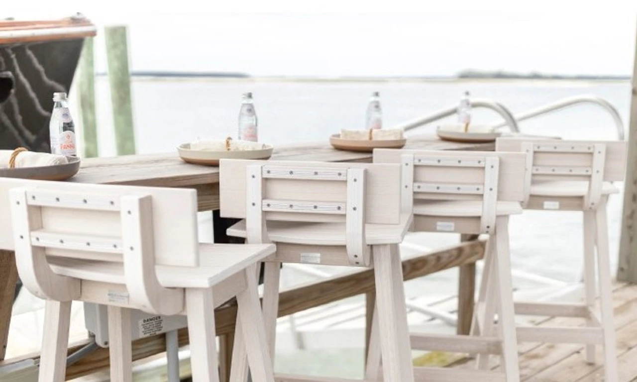 Berlin Gardens Resin Saddle Back Bar Stool 3 Berlin Gardens Resin Saddle Back Bar Stool - Image 3