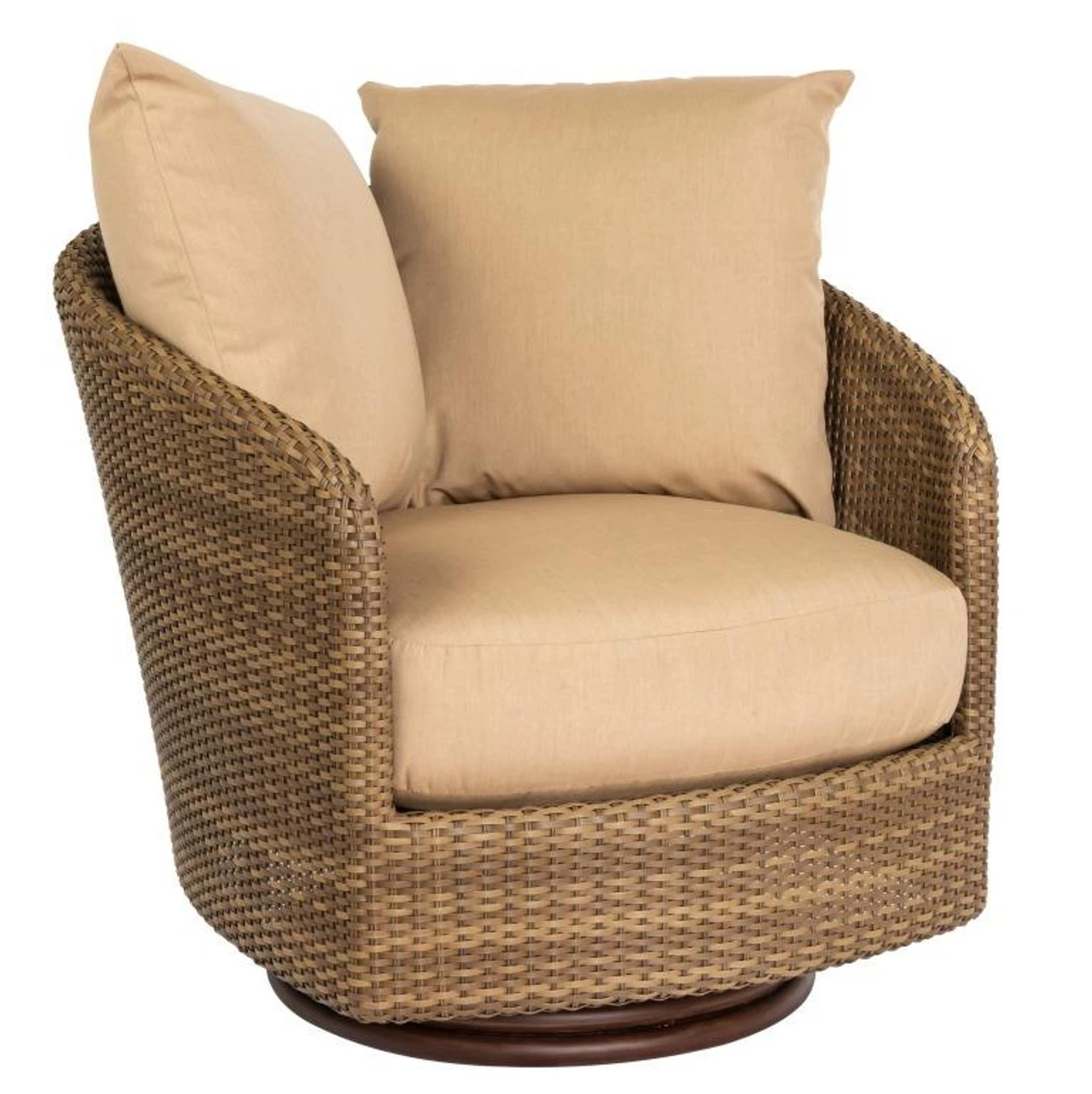 Whitecraft By Woodard Oasis Wicker Swivel Lounge Chair 2 Whitecraft By Woodard Oasis Wicker Swivel Lounge Chair - Image 2