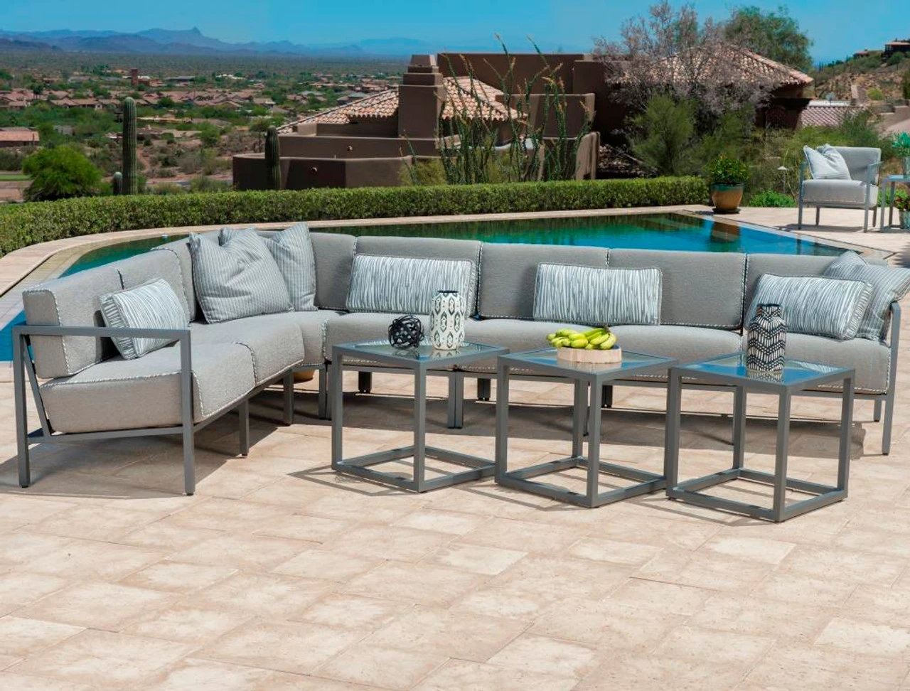 Woodard Aluminum Salona Lounge Set 2 Woodard Aluminum Salona Lounge Set - Image 2