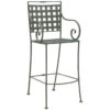 Woodard Wrought Iron Sheffield Bar Stool With Arms (Set Of 2)