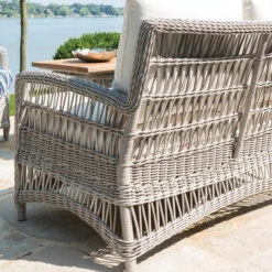 Lloyd Flanders Vinyl Wicker Mackinac Sofa